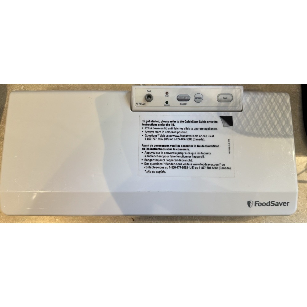 Food Saver Countertop‎ V2040 Vacuum Sealing System Food Bag Sealer White